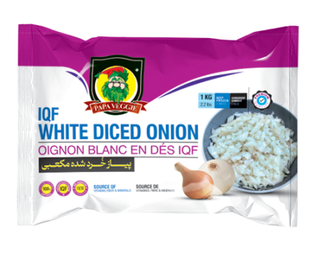 Papa Veggie White Diced Onion 1kg