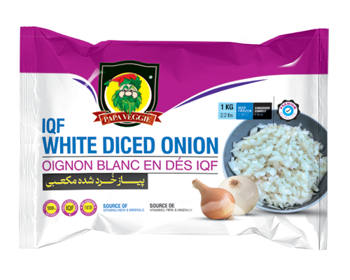 Papa Veggie White Diced Onion 1kg